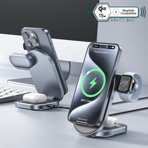 Q-Touch Q2315 3-in-1 Fast Wireless Charging Stand