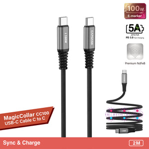 MagicCollar-CC100 USB-C To USB C 100W Sync and Charge Cable 2M