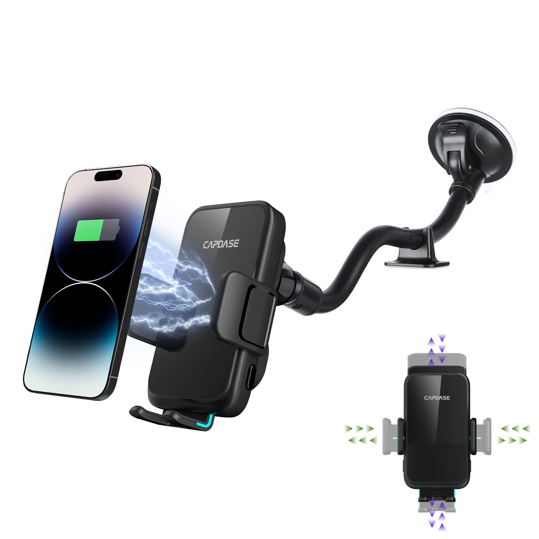 M-CM Power II Ceramic Cooling Fast Wireless Charging Magnetic Car Moun -  Capdase
